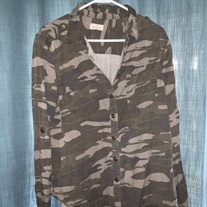 Camo button down flannel